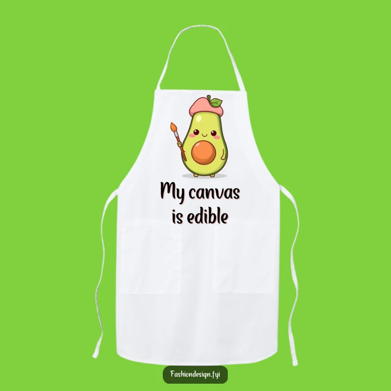 Funny Avocado Artist Apron: Protect Your Clothes with Painterly Charm