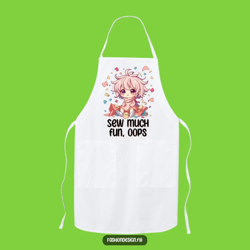 Funny Creative Chaos Fabric Scraps Apron - Humorous Gift for Sewists