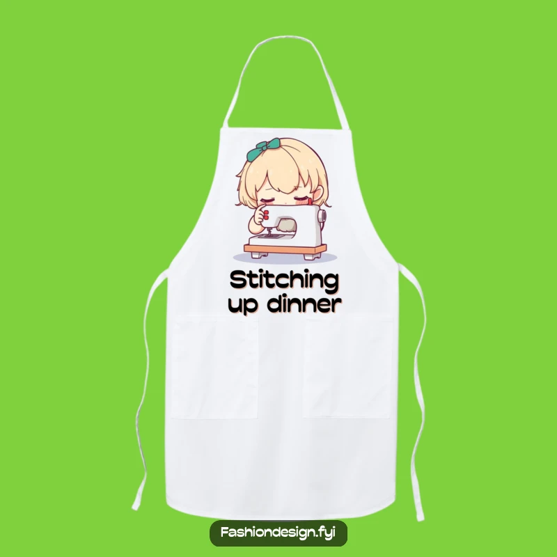 Funny Curious Character Sewing Apron: Miniature Craft Kitchen Wear Gift