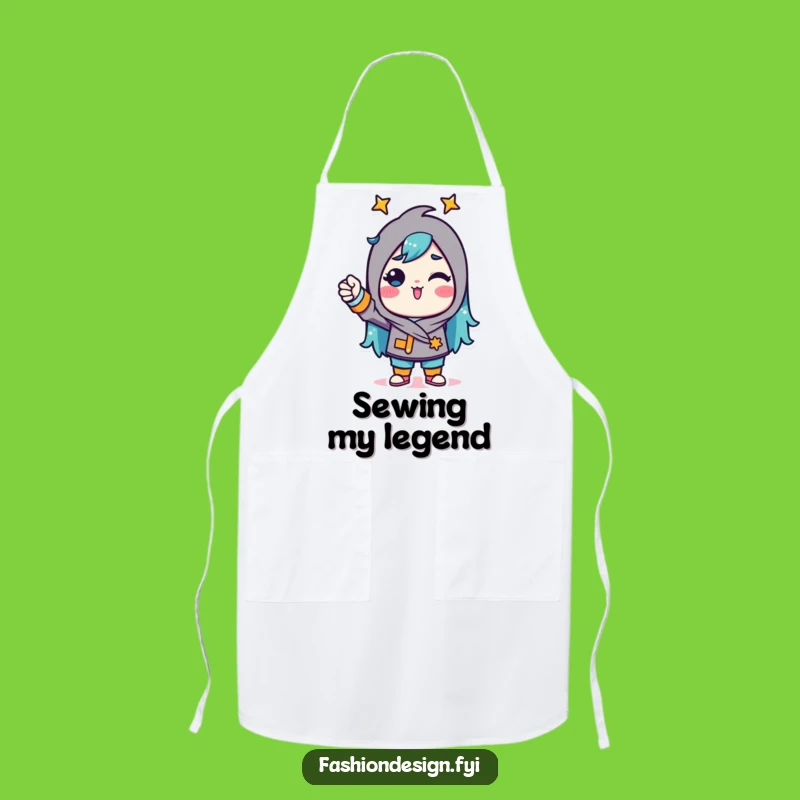 Funny Confident Seamster Apron: Pinning fabric with flair, a practical funny gift.