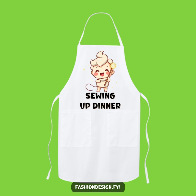 Funny Sparkly Needle Apron: Sew with Joyful Flair!