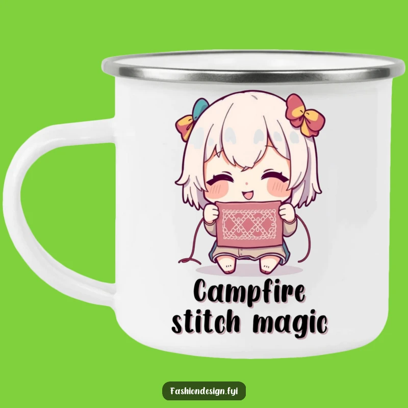 Funny Stitch Camping Mug: Crafter's Companion for Outdoor Projects Gift