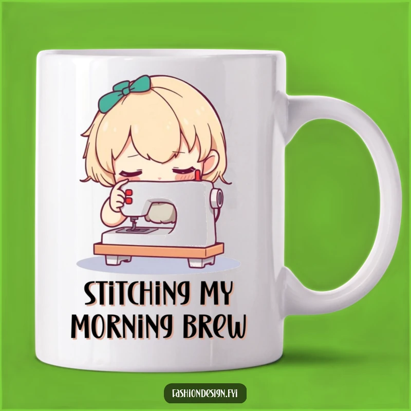 Funny Curious Character Sewing Mug: Miniature Craft Discovery Gift