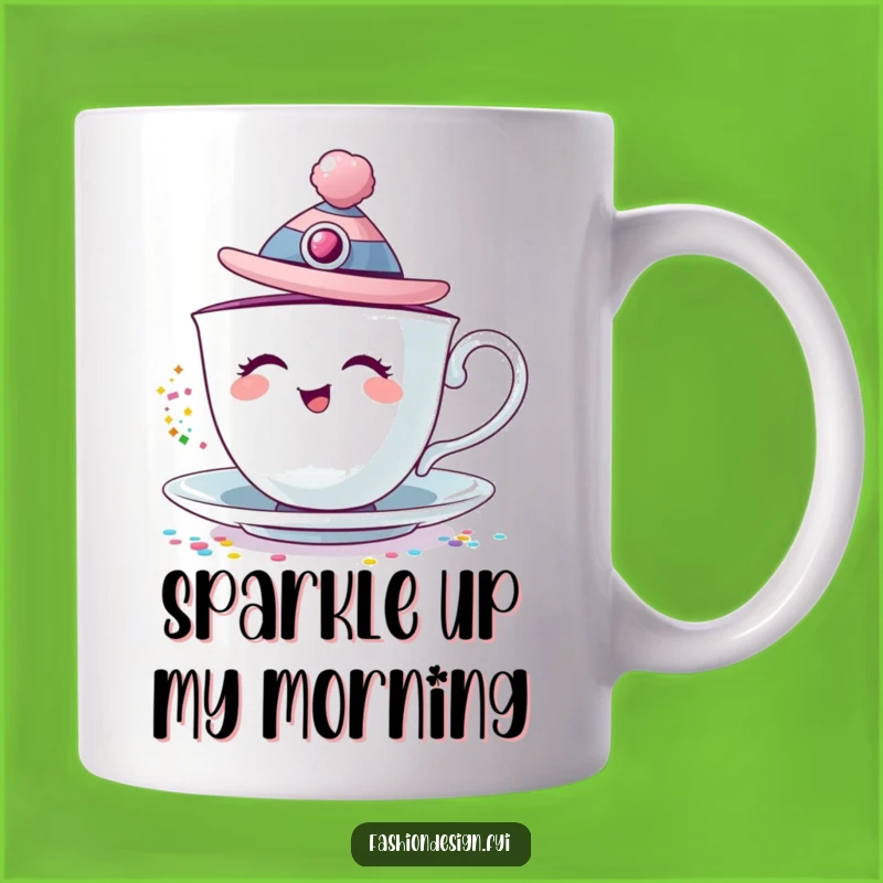 Funny Giggling Teacup Mug: Sparkle and Shine Gift for Tea Lovers and Fashionistas