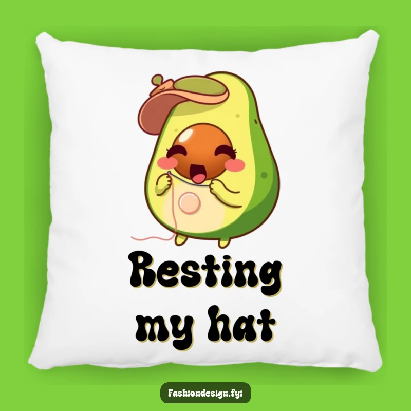 Funny Avocado Sewing Pillow: Cozy Crafter's Accent for DIY Comfort Gift