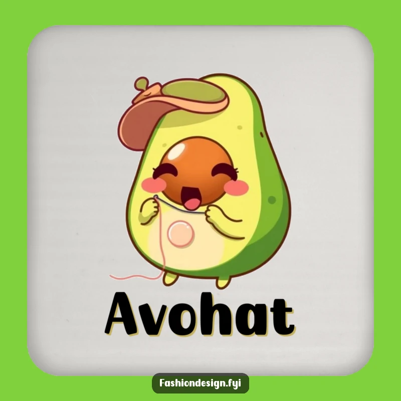 Funny Avocado Sewing Coasters: Set of Quirky Crafter's Protection Gift