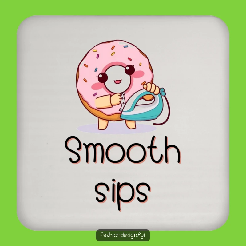 Funny Donut Ironing Coasters: Set of Mischievous Baker's Protection Gift