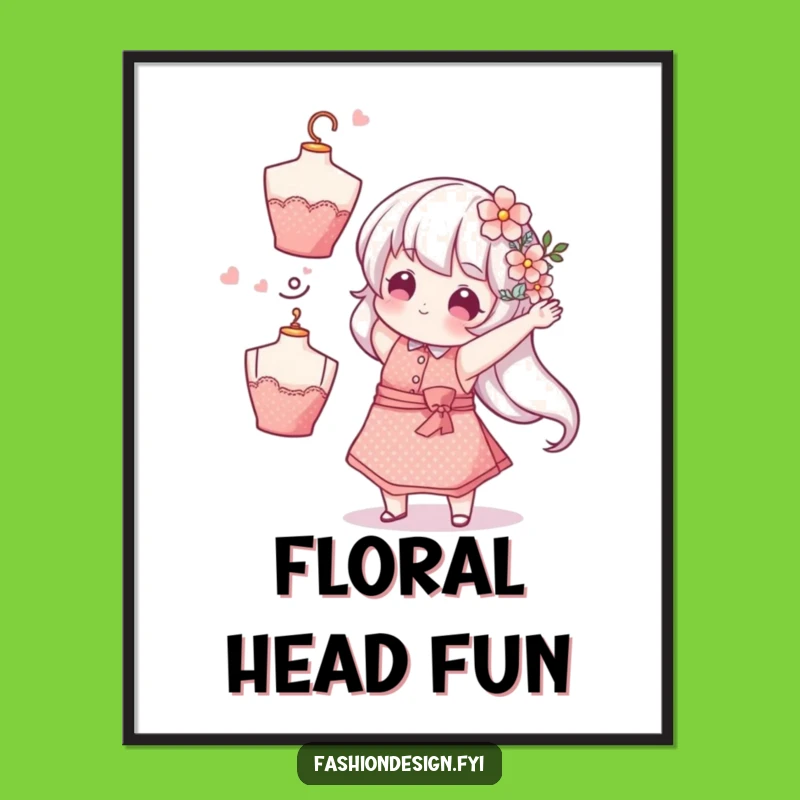 Funny Florist Poster: Decorate with Playful Whimsy and Sparkly Apron Charm