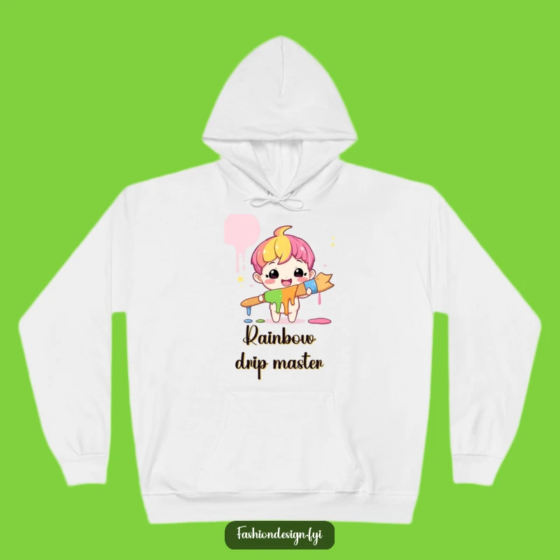 Funny Artist Hoodie: Cozy Up with Rainbow Paint and Creative Humorous Vibes