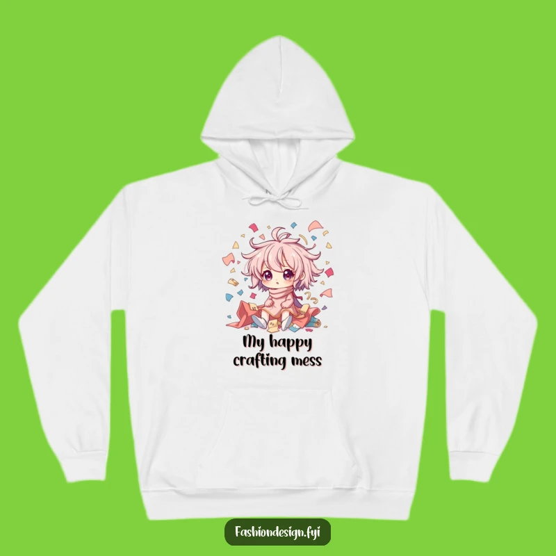 Funny Creative Chaos Fabric Scraps Hoodie - Cozy Gift for Passionate Crafters