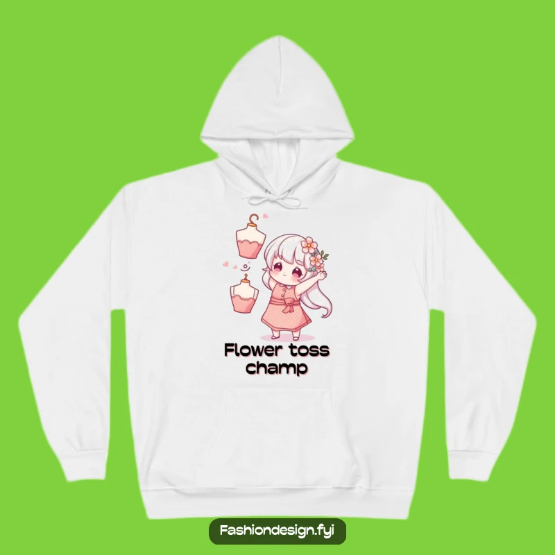 Funny Florist Hoodie: Cozy Up with Sparkly Apron and Playful Flower Humor