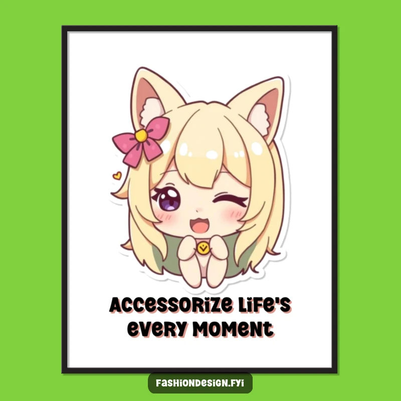 Funny Free Printable Wall Art: Witty Wink - Quirky Accessory Decor Download