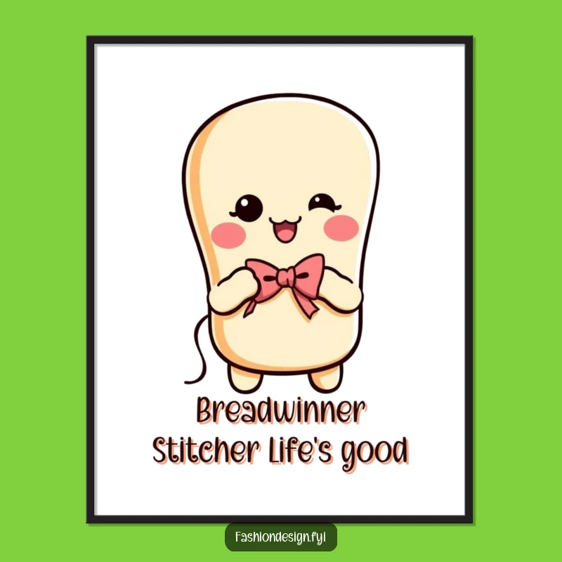 Free Printable Wall Art: Sewing Baguette - Funny Crafty Decor