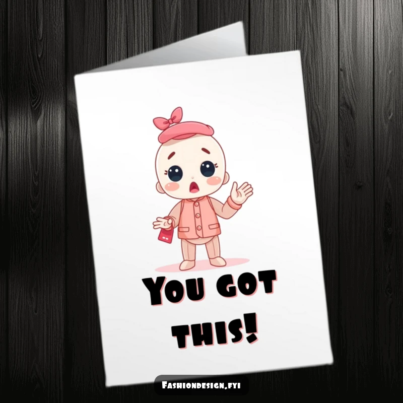 Funny Free Printable Birthday Card: A surprised mannequin character suddenly bursts into applause, celebrating the birthday person, DIY gift.