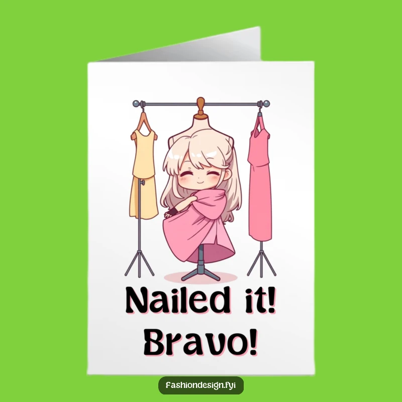 Free Printable Congrats Card: Fashion Triumph DIY Funny Downloadable Gift Idea