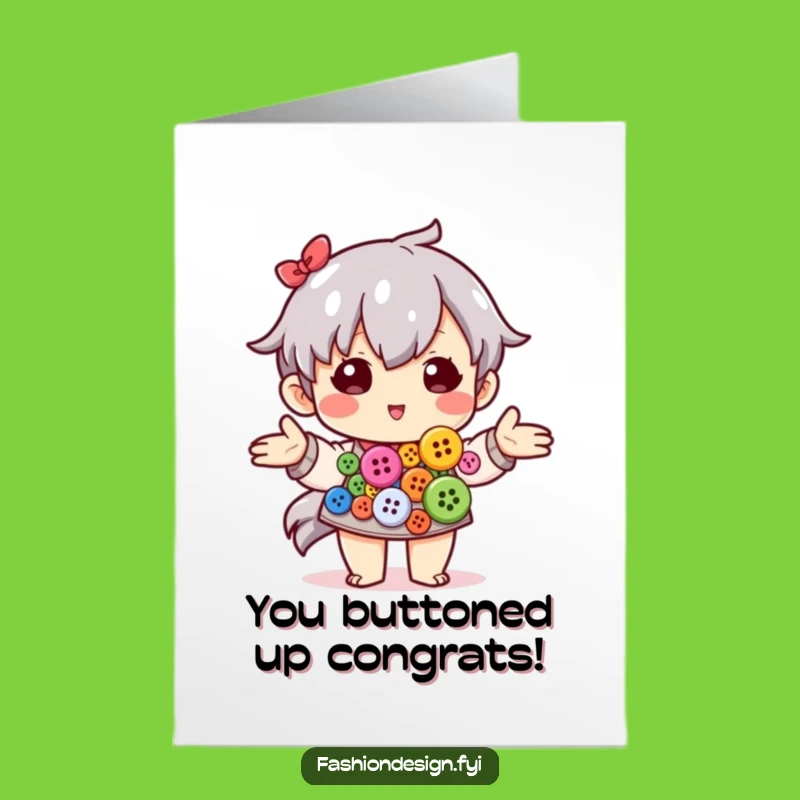 Free Printable Button Collection Congrats Card - Funny Downloadable Gift