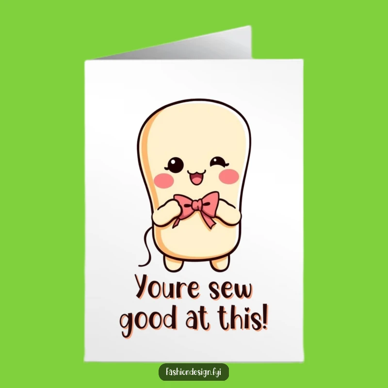 Free Printable Sewing Baguette Congrats Card - Unique Downloadable Achievement