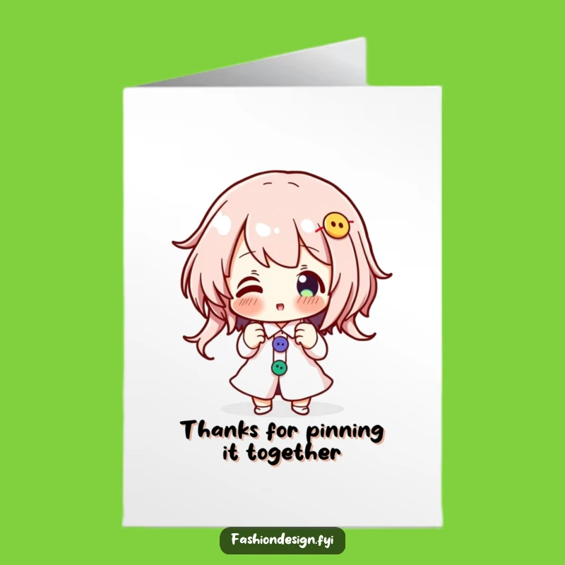 Free Printable Thank You Card: Button Craft Downloadable Gift for Kind Friends!