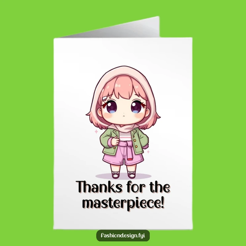 Free Printable Thank You Card: Fashion Creator DIY Funny Downloadable Gift