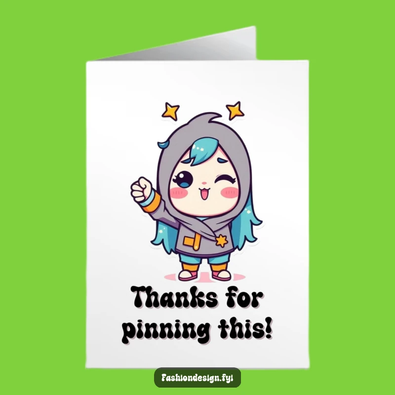 Free Printable Thank You Card: Triumphant Tailor Expressing Gratitude Downloadable Gift