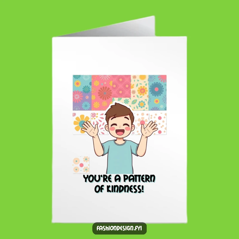 Free Printable Thank You Card: Vibrant Patterns, Enthusiastic Character, Downloadable DIY Gift