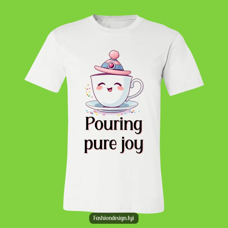 Funny Giggling Teacup T-Shirt: Wearable Whimsy for Tea Lovers and Style Icons