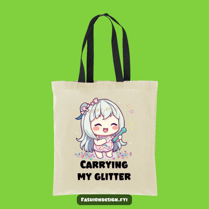 Funny Sequin Gluer Tote Bag: Carry Your Sparkle Funny Gift